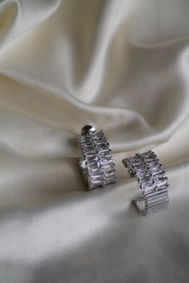Silver Crystal Earrings