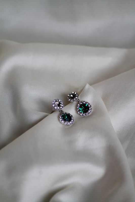 Emerald Crystal Earrings