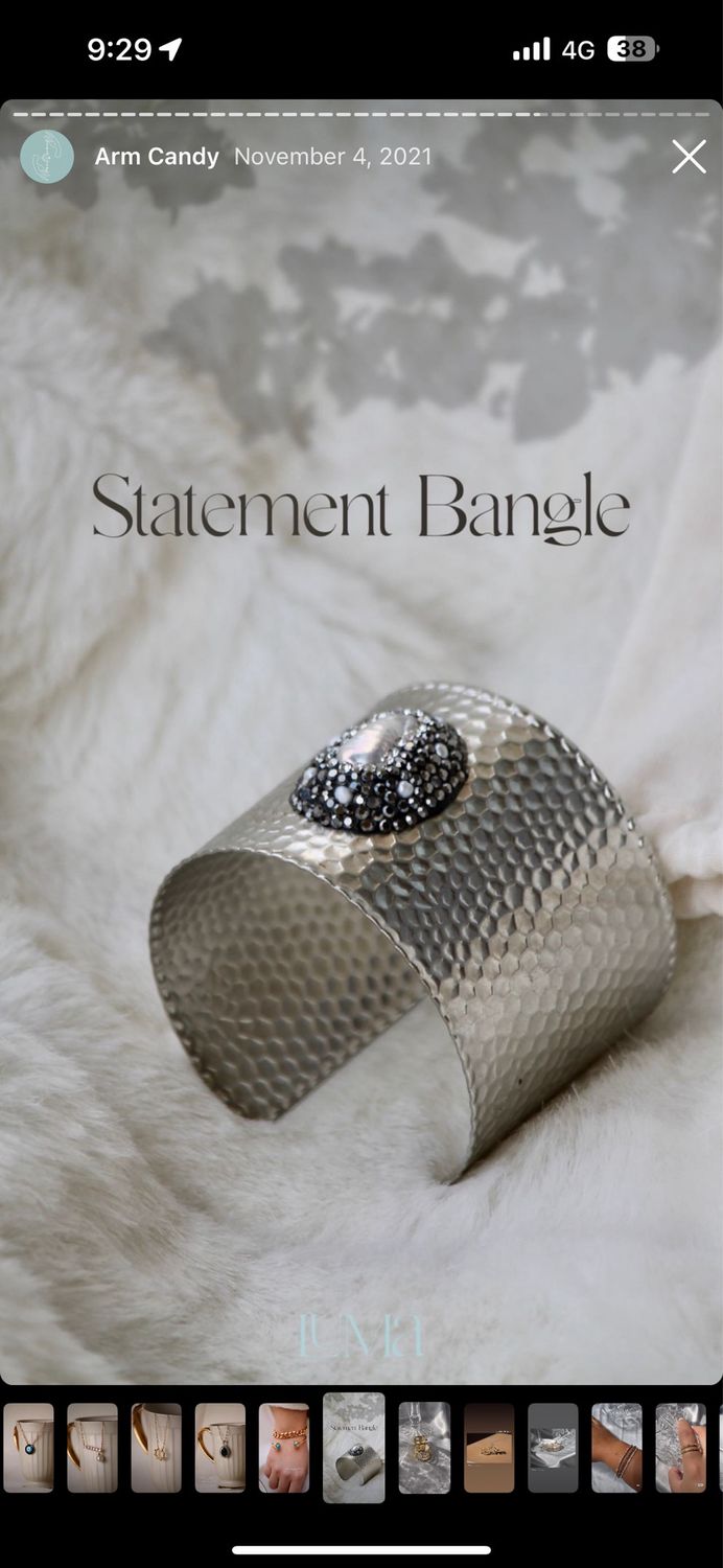 Seashell silver Bangle