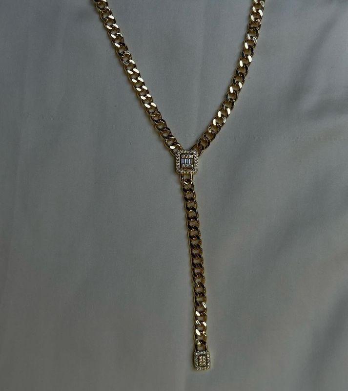 Drop Down Gold Chain Necklace