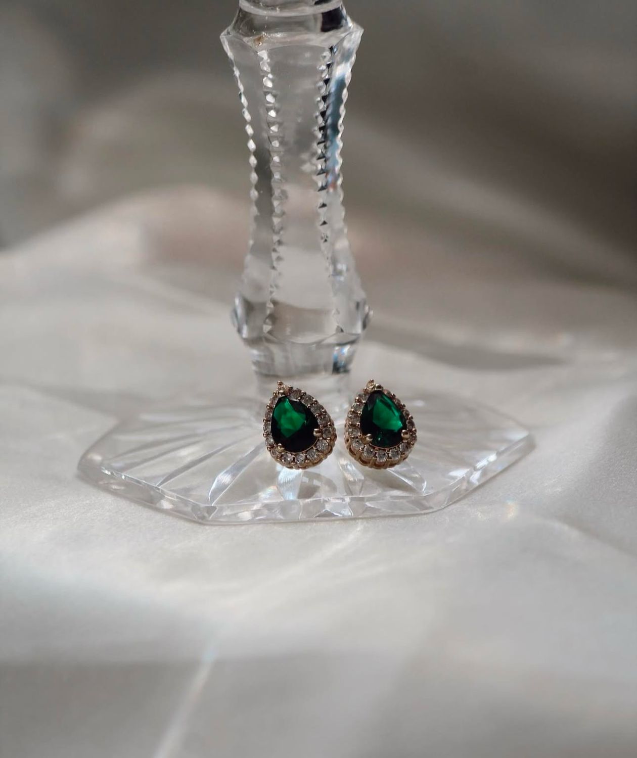 Pearl Emerald Earrings