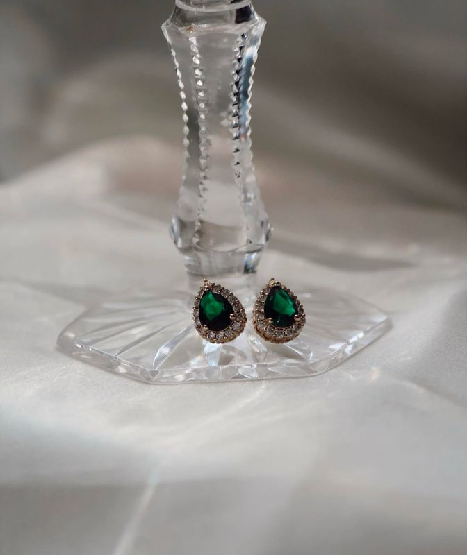 Pearl Emerald Earrings