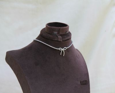 Ribbon Charm Chocker - Silver