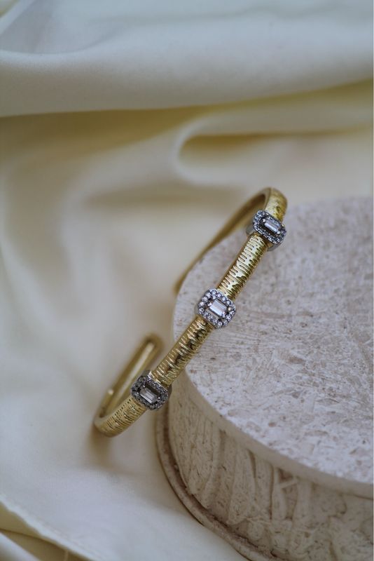Tri Baguette Bangle