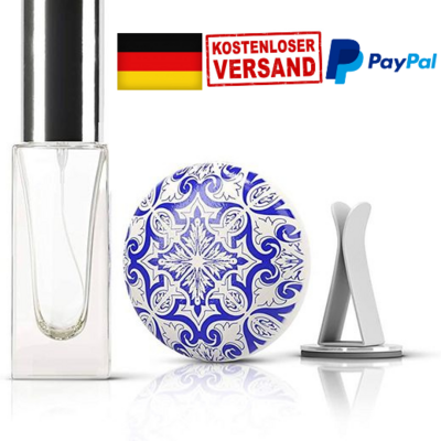 ASALEA ASTALEA Auto Duftstein- Verwende Dein Lieblingsparfum als Autoduft mit dem Design Duftspender. Premium Aroma Diffuser mit Air Vent Clip und Parfümzerstäuber zum selbst Befüllen!