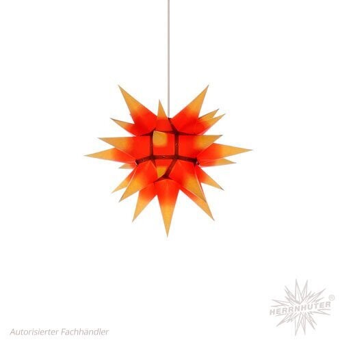 I4 Stern (d = ca. 40 cm) gelb mit rotem Kern, Papier