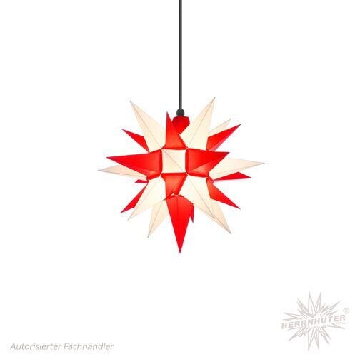 A4e Stern (d = ca. 40 cm) Weiß-Rot Kunststoff inkl. Außenkabel