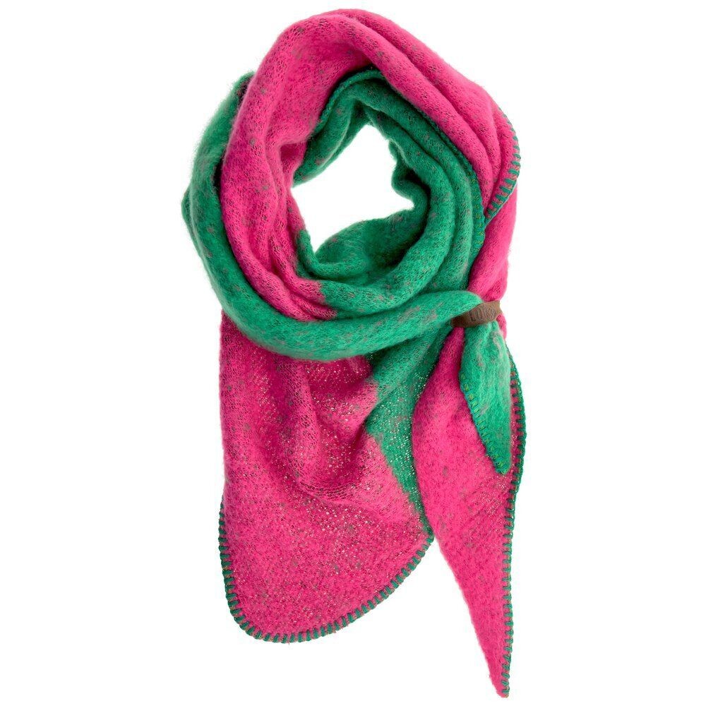 Dreieckstuch "Nina-Twin" Grün-Pink