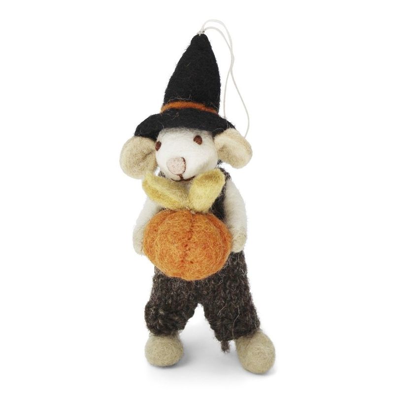 Herbstmäuschen klein mit Kürbis Herbstmäuschen klein mit Kürbis