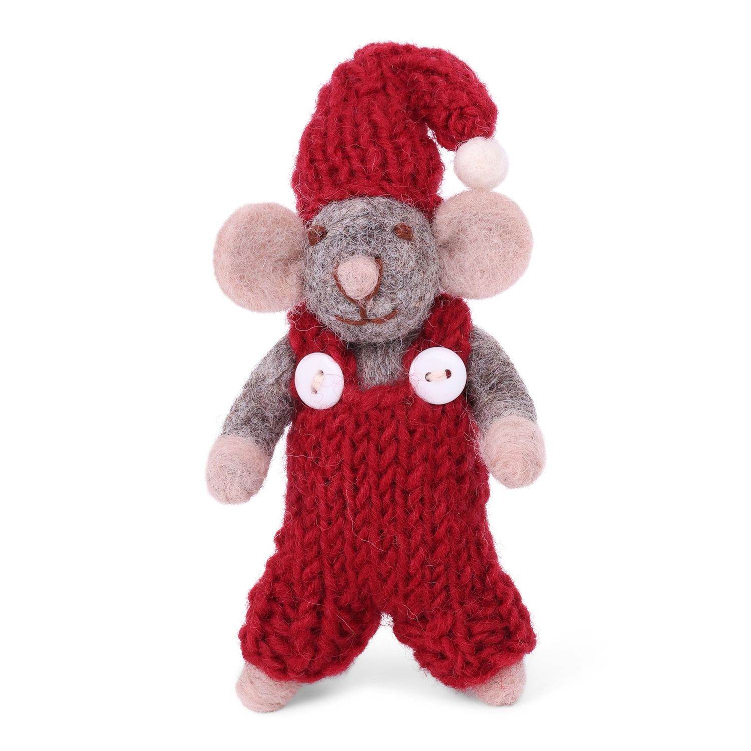Mäuschen Mini rote Latzhose, männlich