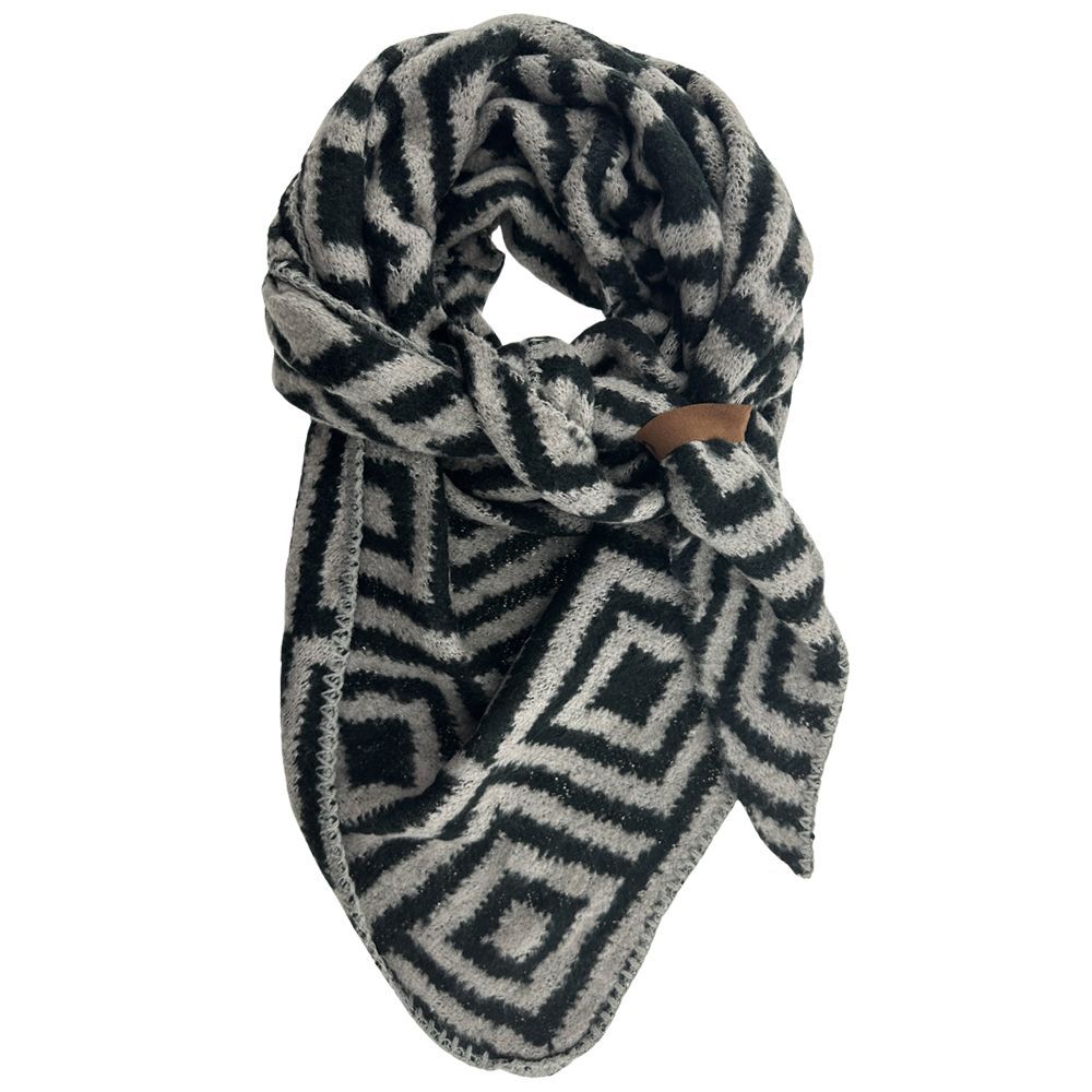 Dreieckstuch "Nina Arctic" Schwarz-Grau