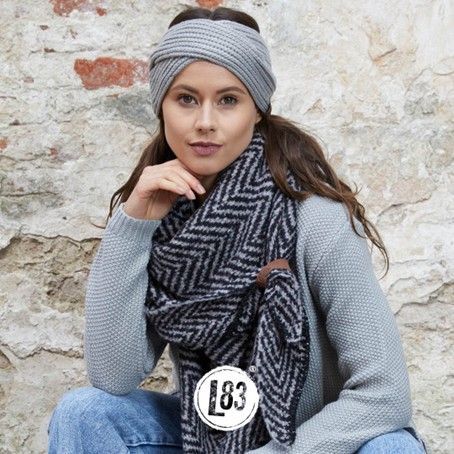 Haarband Maud Hellgrau