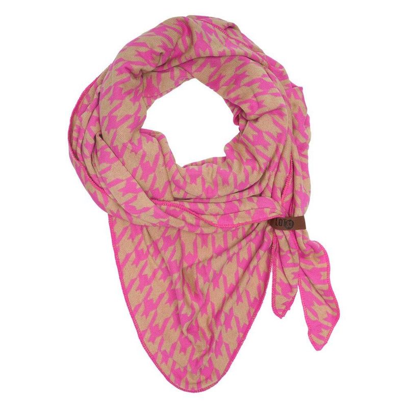 Dreieckstuch "Nina Olivia" Pink-Camel