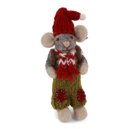 Mäuschen klein mit Mütze und Rucksack NEU!