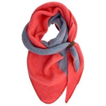 Dreieckstuch "Nina-Twin" Koralle-Jeans