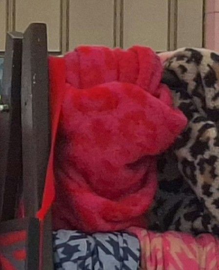 Dreieckstuch "Nina Leopard" Rot-Pink