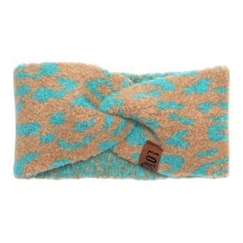 Haarband Pip Leopard Türkis
