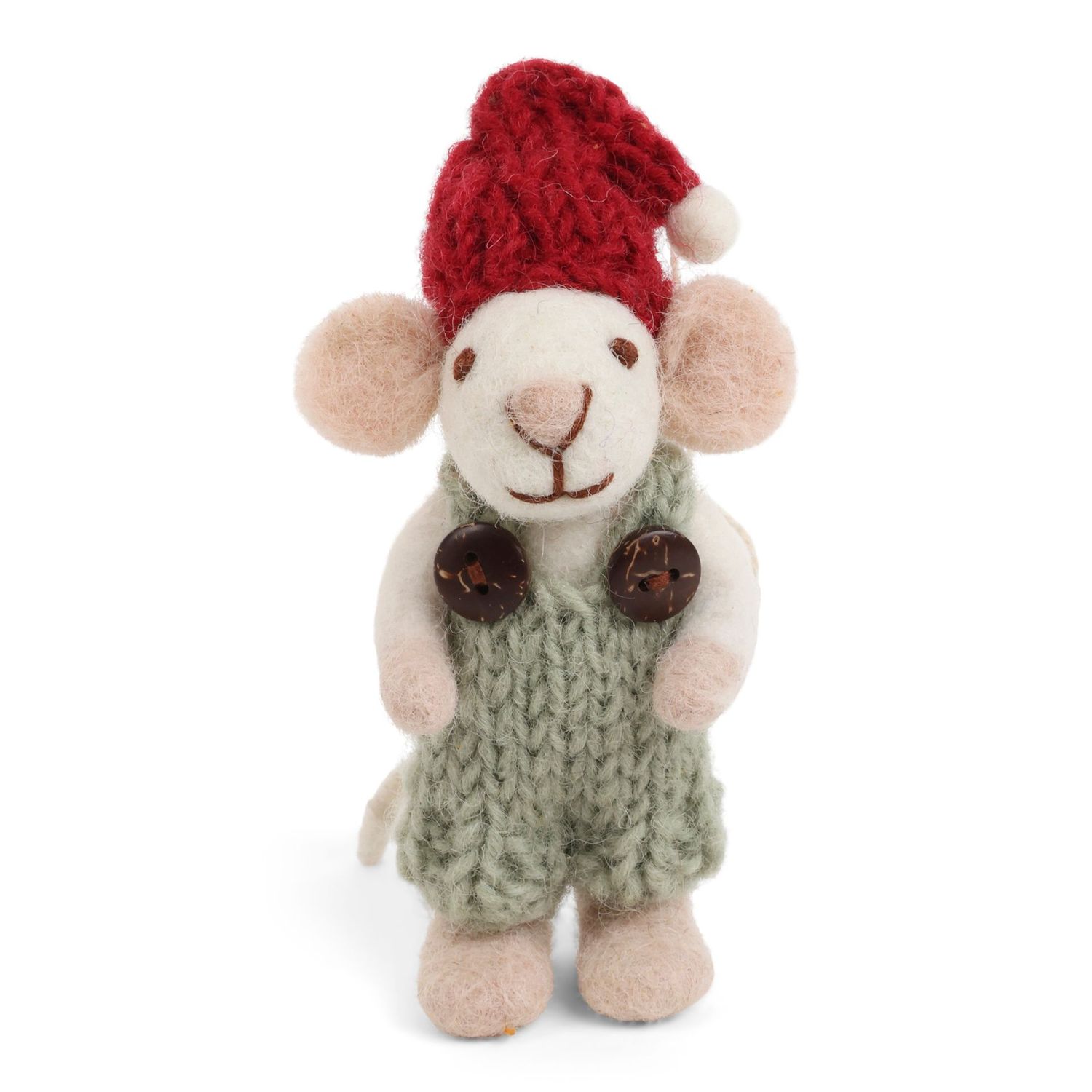 Baby Mäuschen in grüner Latzhose (m)