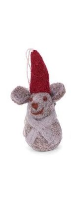 Mini Weihnachtsmäuschen hängend Grau Mini Weihnachtsmäuschen hängend Grau