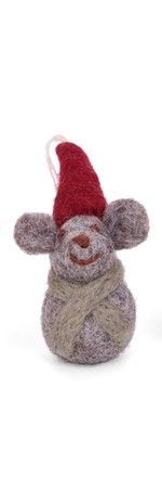 Mini  Weihnachtsmäuschen hängend Grün