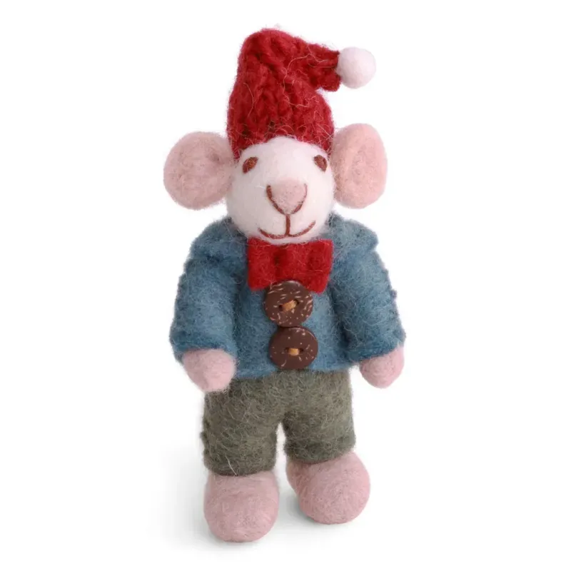 Neu! Mini Mäuschen in blauer Jacke (m) Neu! Mini Mäuschen in blauer Jacke (m)