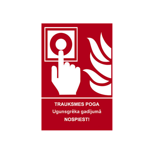 Trauksmes poga - luminiscējoša 100x150