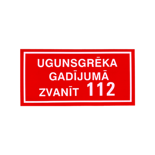 Ugunsgrēka gadījumā zvanīt 112 - luminiscējoša