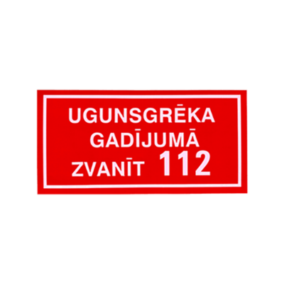 Ugunsgrēka gadījumā zvanīt 112 - luminiscējoša