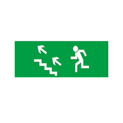 Virziens uz evakuācijas izejām pa kāpnēm uz augšu (pa kreisi) - luminiscējoša (100x200)