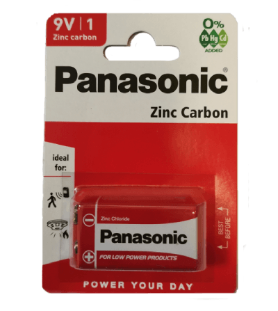 Panasonic 9V Zinc Carbon baterija/krona