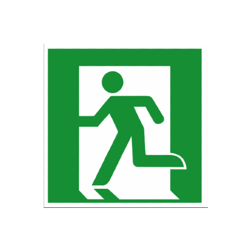 Durvis evakuācijas ceļā – luminiscējoša (100x100)