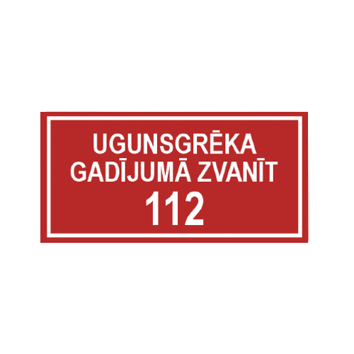 Ugunsgrēka gadījumā zvanīt 112 5x10