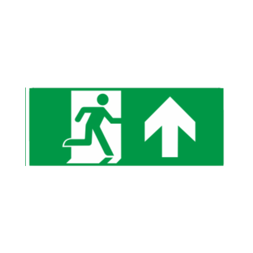 Evakuācijas izeja (virziens uz priekšu)- luminiscējoša (100x200)