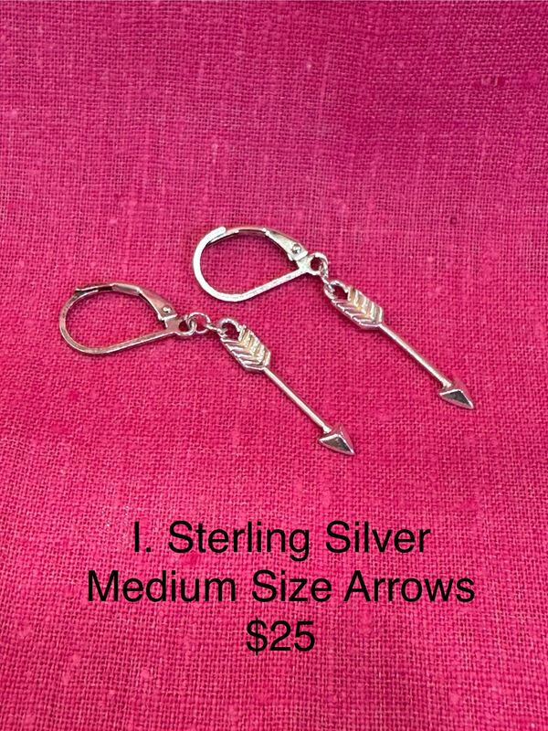 Sterling Silver Medium Sized Arrows