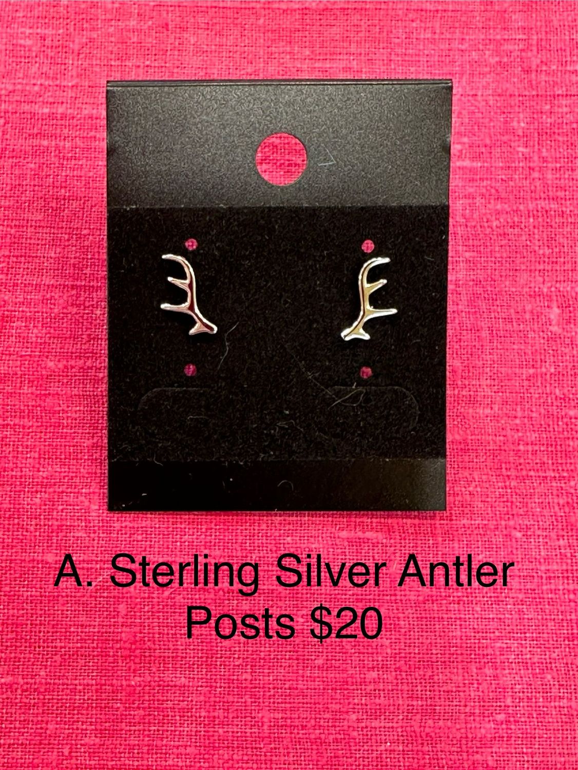 Sterling Silver Antler Posts