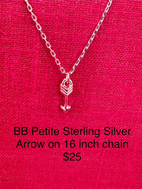 Petite Sterling Silver Arrow on 16 inch chain