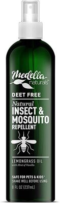 Medella Naturals All Natural, DEET Free Insect & Mosquito Repellent (8oz. Bottle)