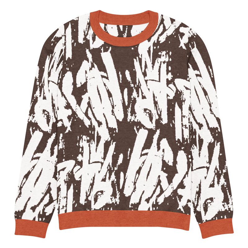 Knitted crew neck sweater