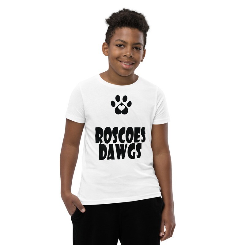 Officially Licensed Roscoe&#39;s Dawgs White Paw T-Shirt