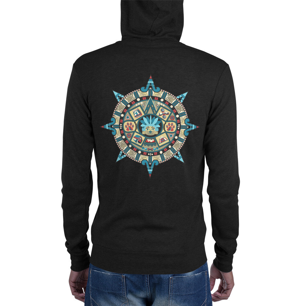 The Mayan Code: Unzip the Secrets with this Zip-up Hoodie