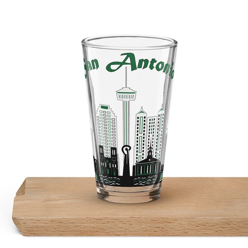 (M) San Antonio Skyline Glassware Mix Cocktails.
