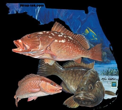 Bottomfish Slam Decal by Steve Whitlock