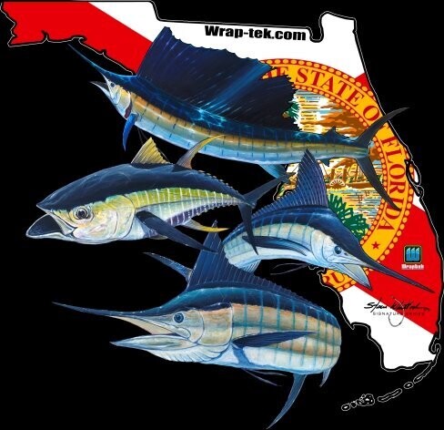 Florida Offshore Slam Decal by Steve Whitlock