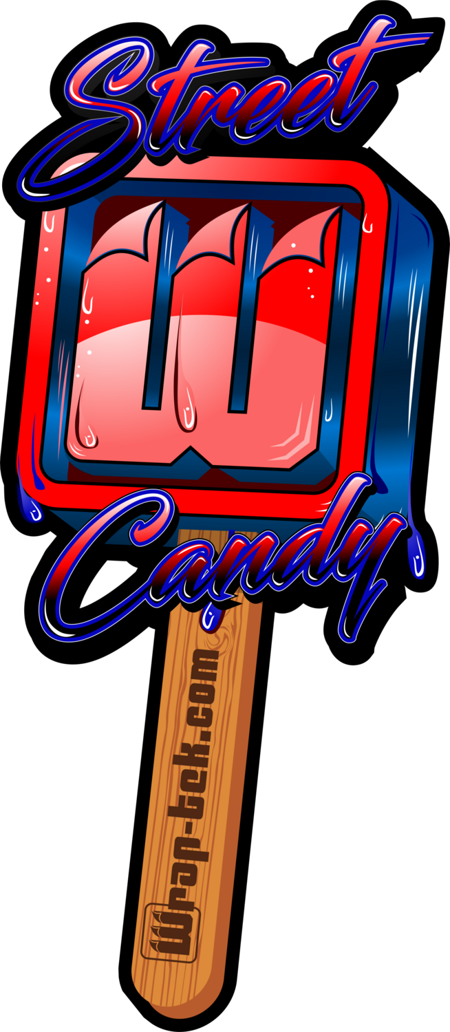 Street Candy Lollipop Red blue