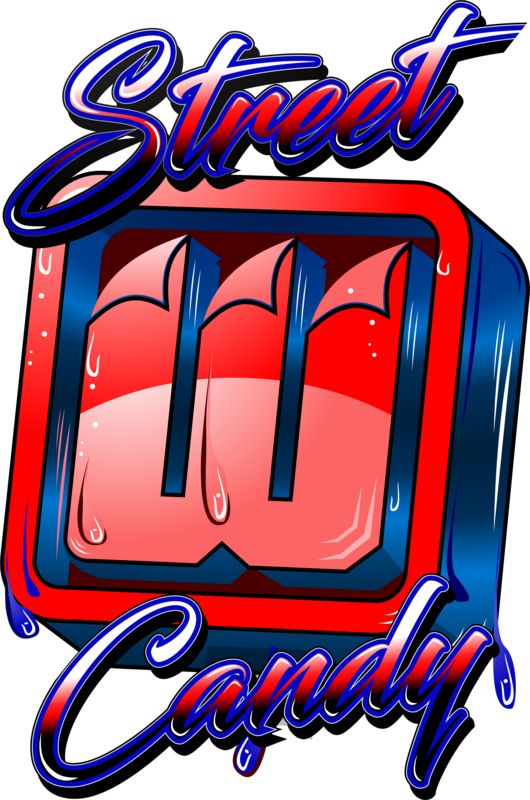 Street Candy Hard candy Red Blue