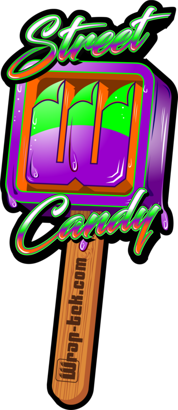 Street Candy Lollipop Green Purple