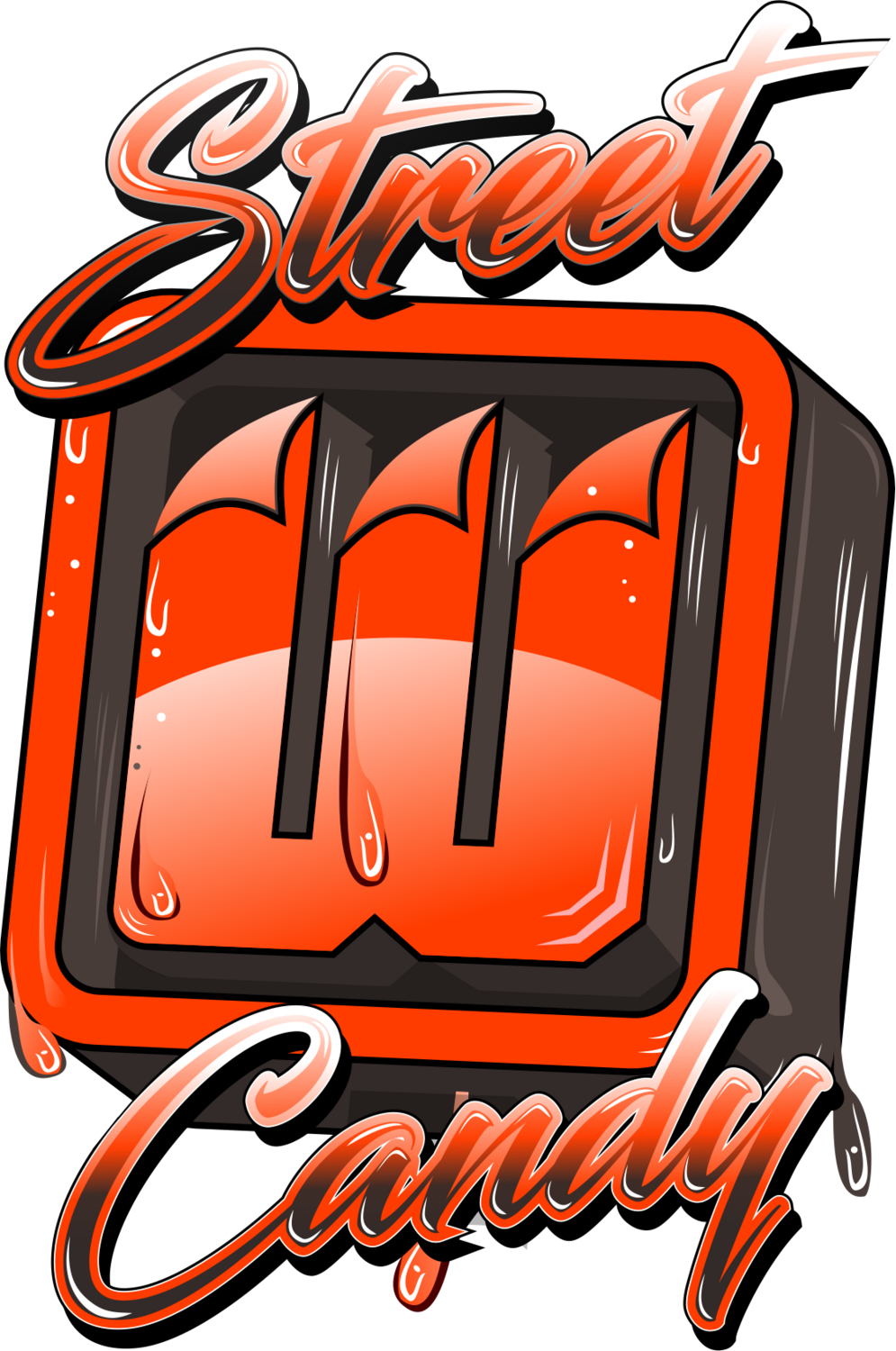 Street Candy Hard candy Orange white