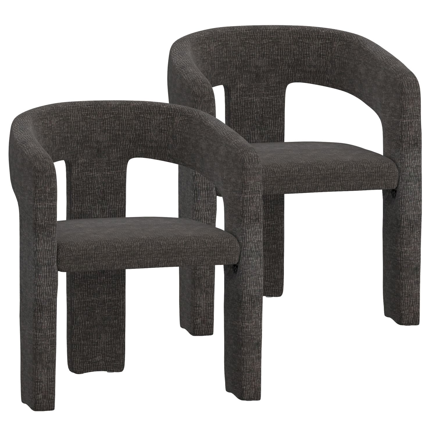 Ava Dining Chairs - Charcoal (Set of 2)