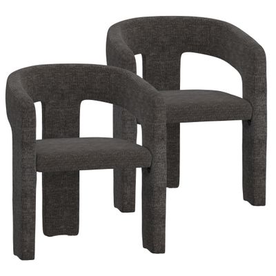 Ava Dining Chairs - Charcoal (Set of 2)