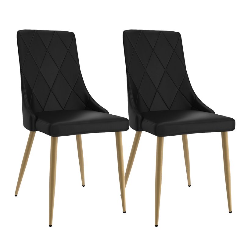 Otis Dining Chairs - Black and Gold (Set of 2)